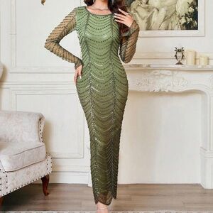 Elegant Green Evening Dress